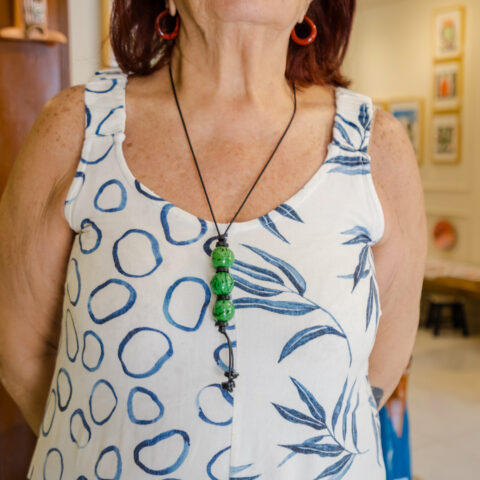 Colar 3 Bolinhas de Jarina – Verde