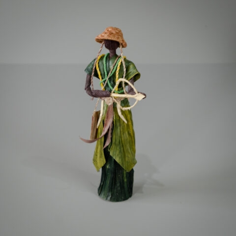 Escultura em palha de milho – Oxossi