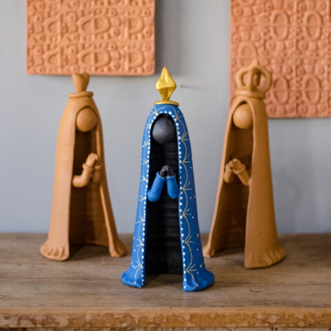 Escultura Nossa Senhora Aparecida de Cerâmica Leonildo