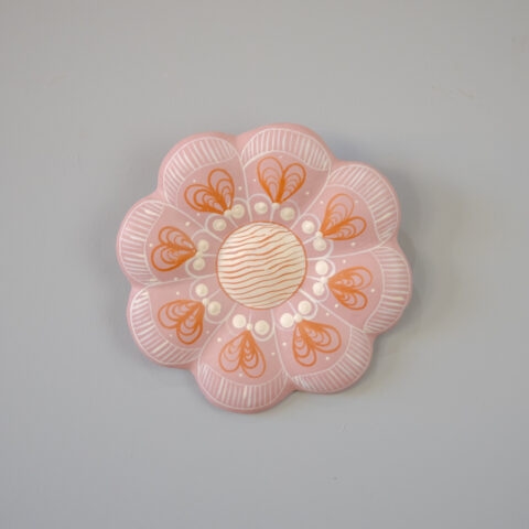 Flor de Parede Cerâmica Jequitinhonha M – Rosa