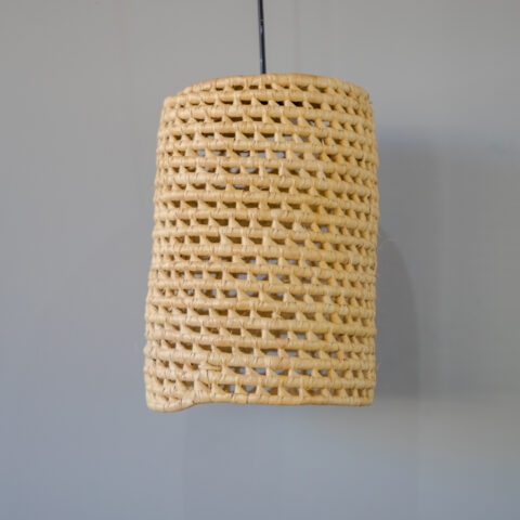 Luminária palha carnaúba – tubo M