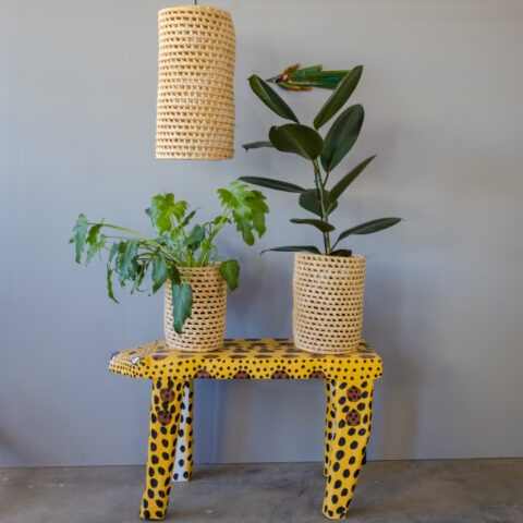 Luminária palha carnaúba – tubo M