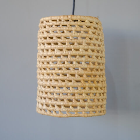 Luminária palha carnaúba – tubo P