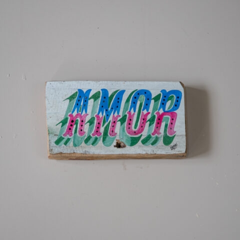 Placa de Madeira Amor (P3)