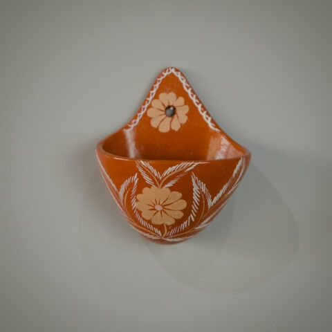 Vasinho de Parede Cerâmica Jequitinhonha G – Terracota