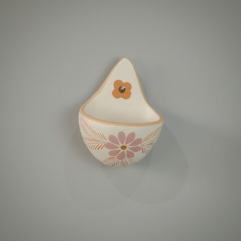 Vasinho de Parede Cerâmica Jequitinhonha PP – Branco