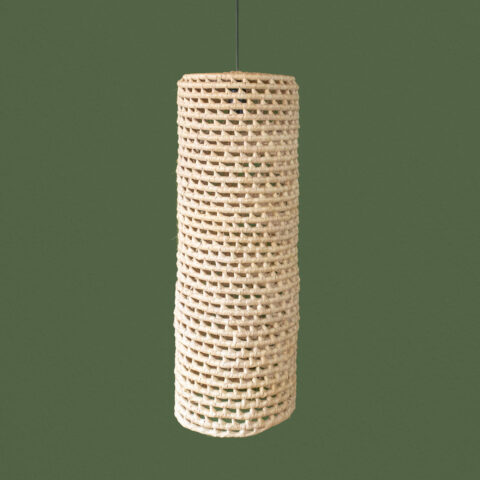 Luminária palha carnaúba – tubo P