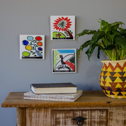 Azulejo de Parede Xilogravura J. Borges – Asa Branca no Sertão