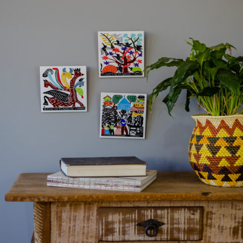 Azulejo de Parede Xilogravura J. Borges – Bicho de 7 Cabeças