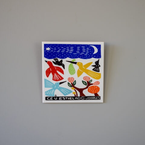Azulejo de Parede Xilogravura J. Borges – Céu Estrelado