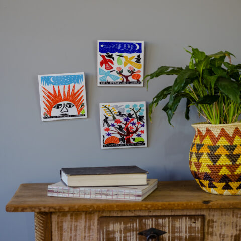 Azulejo de Parede Xilogravura J. Borges – Céu Estrelado