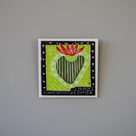 Azulejo de Parede Xilogravura J. Borges – Coração da Esperança