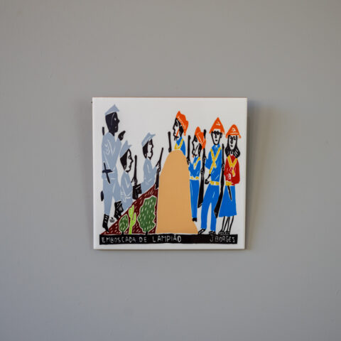 Azulejo de Parede Xilogravura J. Borges – Emboscada de Lampião