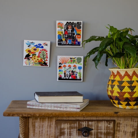 Azulejo de Parede Xilogravura J. Borges – Festança