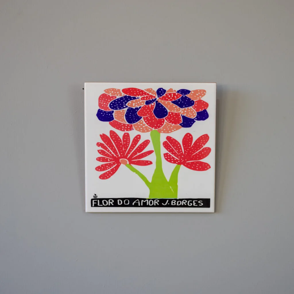 Azulejo de Parede Xilogravura J. Borges - Flor do Amor - Imaterial