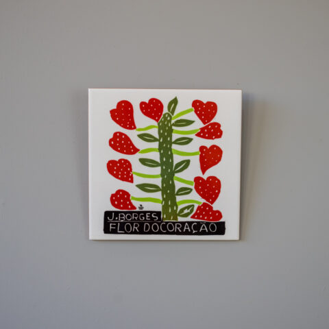 Azulejo de Parede Xilogravura J. Borges – Flor do Coração