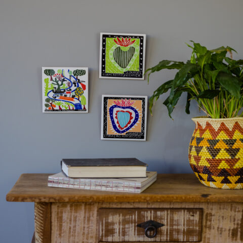 Azulejo de Parede Xilogravura J. Borges – Margem do Rio São Francisco