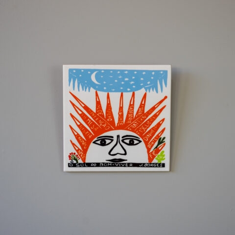 Azulejo de Parede Xilogravura J. Borges – O Sol do Bom-Viver