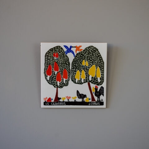 Azulejo de Parede Xilogravura J. Borges – Os Cajueiros