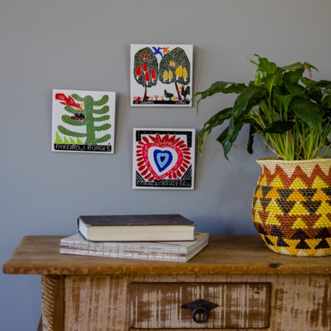 Azulejo de Parede Xilogravura J. Borges – Os Cajueiros