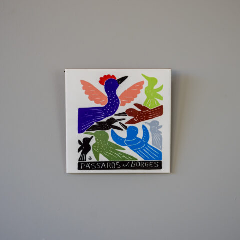 Azulejo de Parede Xilogravura J. Borges – Pássaros