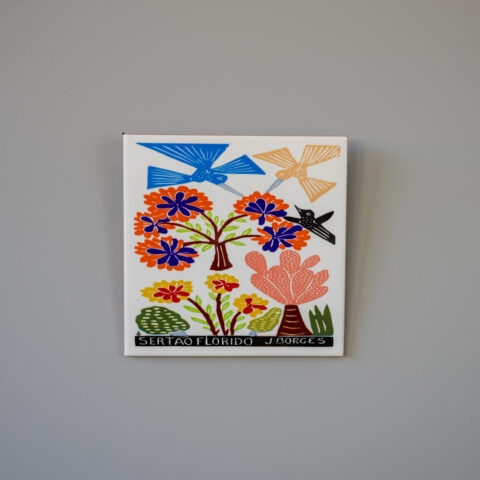 Azulejo de Parede Xilogravura J. Borges – Sertão Florido