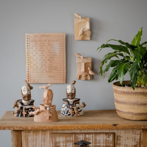 Busto São Francisco Cerâmica Leny´s – Estampado