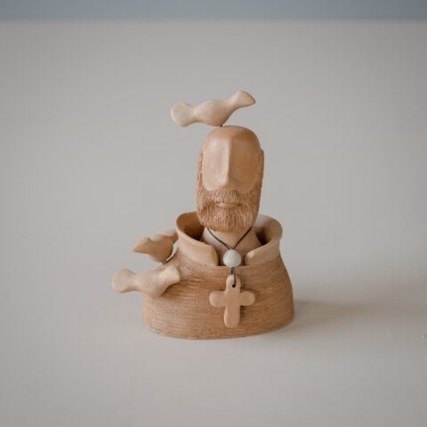 Busto São Francisco Cerâmica Leny´s – Natural