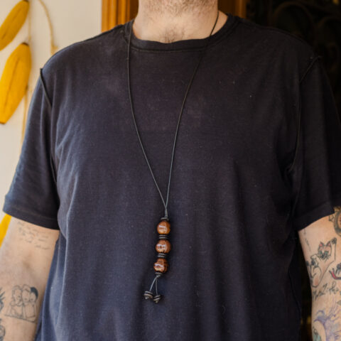 Colar 3 Paxiubas – Marrom