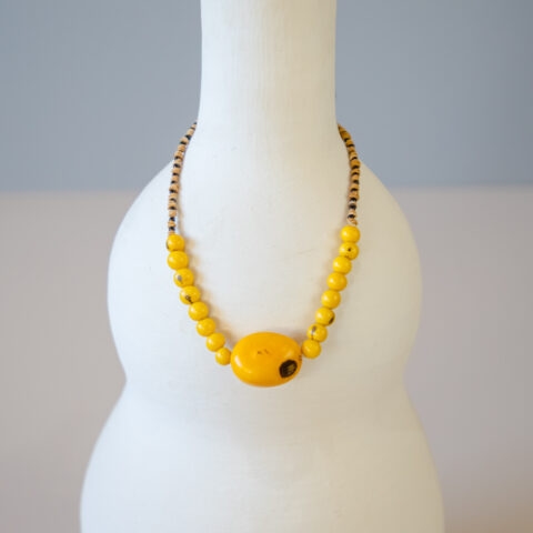 Colar Açaí e Jarina – Amarelo