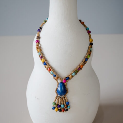 Colar Jarina e Açaí – Colorido e Azul Escuro