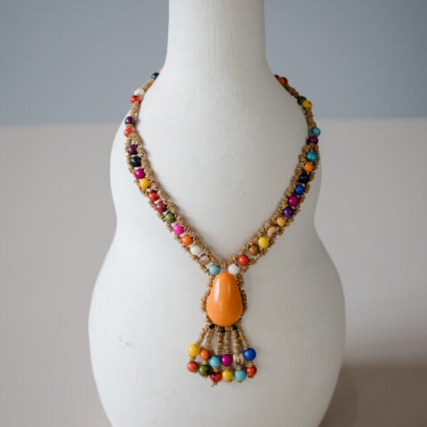 Colar Jarina e Açaí – Colorido e Laranja