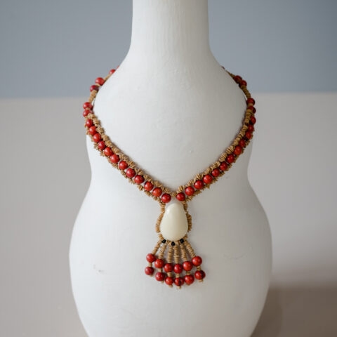 Colar Jarina e Açaí – Vermelho e Branco