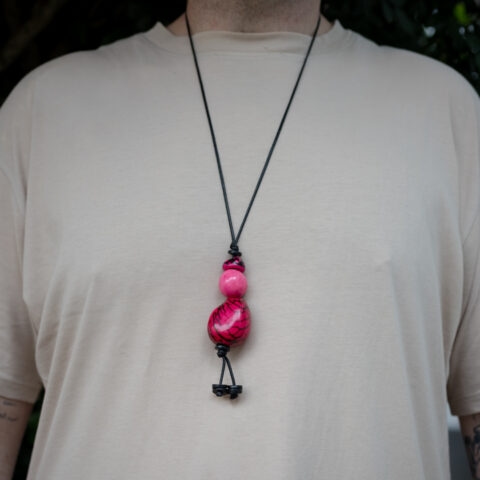 Colar com Pingente de Jarina – Rosa