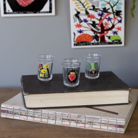 Copinho Cachaça Xilogravura J. Borges – Coração na Mão