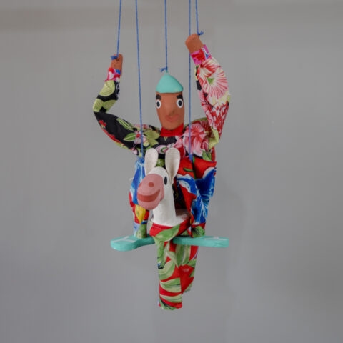 Marionete Cavalinho Branco Mestre Miro