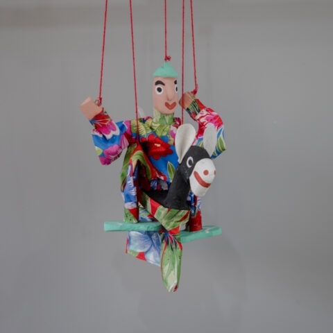 Marionete Cavalinho Preto Mestre Miro