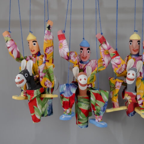 Marionete Cavalinho Preto Mestre Miro