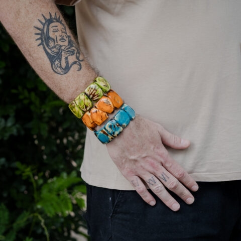 Pulseira de Jarina Formas – Verde Limão