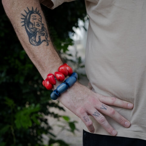 Pulseira de Jarina Geométrica – Azul