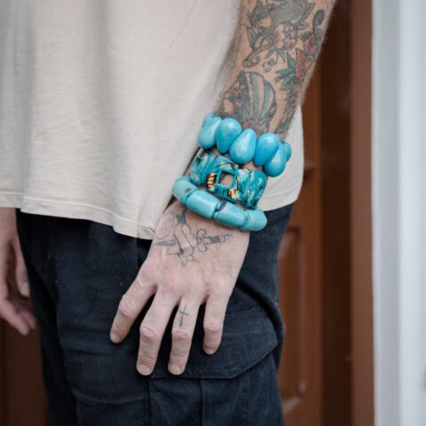 Pulseira de Jarina Gotas – Azul