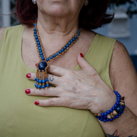 Pulseira em Espiral Paxiuba com Açaí – Azul Escuro