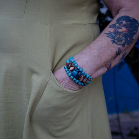 Pulseira em Espiral Paxiuba com Açaí – Azul Turquesa