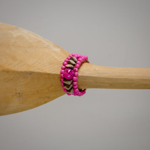 Pulseira em Espiral Paxiuba com Açaí – Rosa