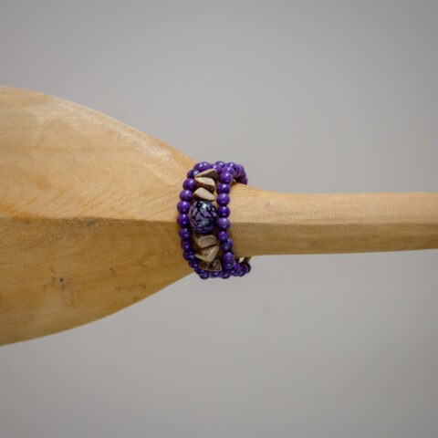 Pulseira em Espiral Paxiuba com Açaí – Roxa