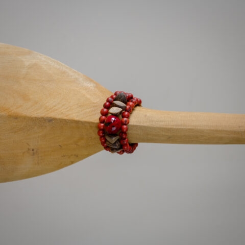 Pulseira em Espiral Paxiuba com Açaí – Vermelha