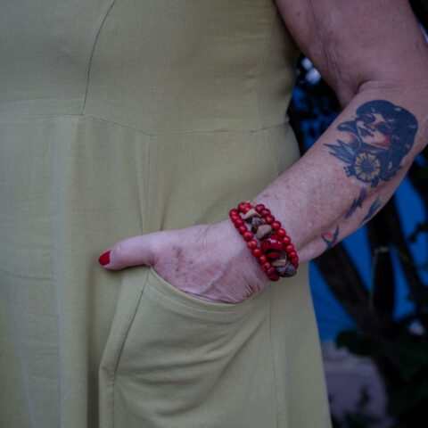 Pulseira em Espiral Paxiuba com Açaí – Vermelha