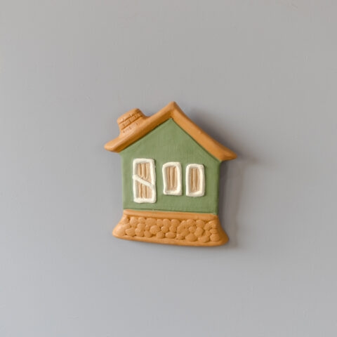 Casinha de Cerâmica de Parede (M) – Verde