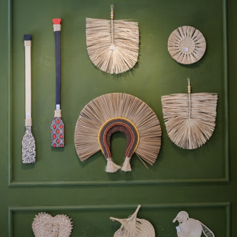 Cocar Decorativo Palha e Corda