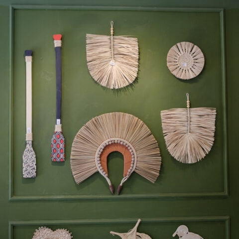 Cocar Decorativo Palha e Sisal – Terracota